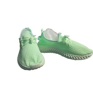 Green Women's Breathable Mesh Sneakers, Sporty Casual Shoes, Outdoor Comfort